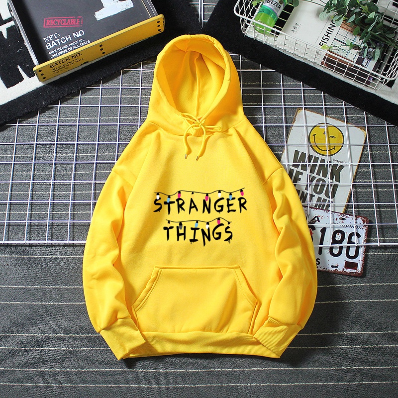Áo Hoodie In Hình Phim Stranger Things Phong Cách Đường Phố Cho Nữ