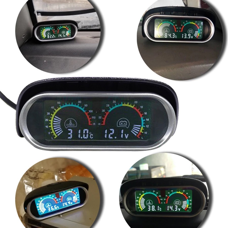 Đồng Hồ Đo Mức Nhiên Liệu 2 Trong 1 12v/24v LCD Thông Dụng Cho Xe Hơi Xe Tải