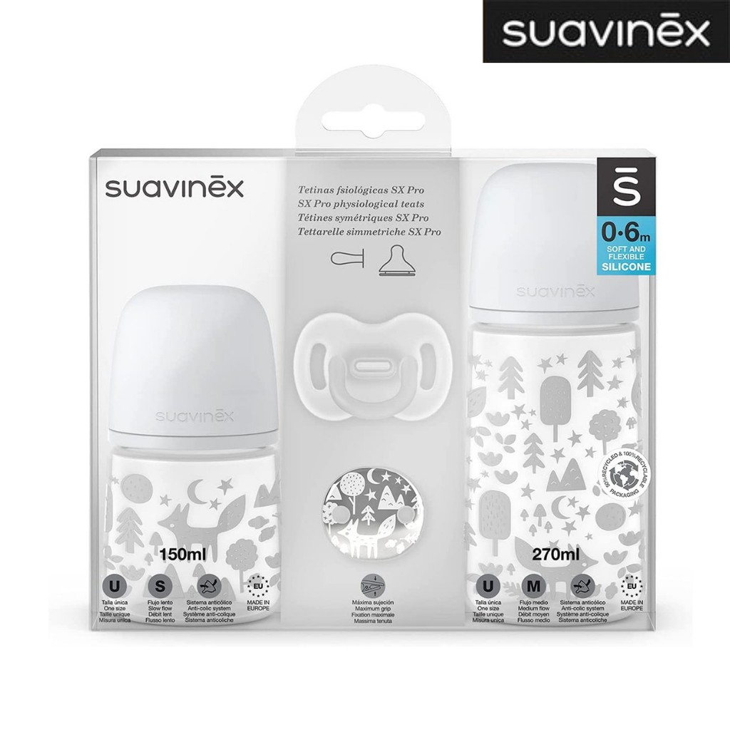 Bộ bình sữa 4 món Fox Suavinex