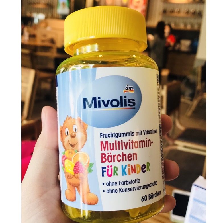 Hàng nội địa Đức Mivolis Kẹo Gấu Bổ Sung Vitamin Tổng Hợp Cho Trẻ Vị Trái Cây, 60 Viên