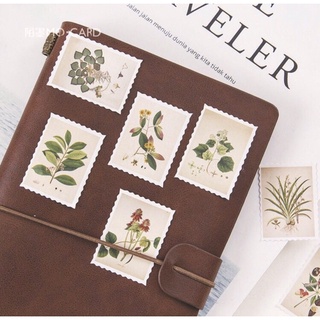 Set 15 hình dán phong cách tem thư trang trí sổ lưu niệm / bulletjournal