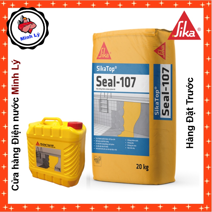 [Hỏa Tốc] SikaTop Seal 107 Vữa Chống Thấm Và Bảo Vệ Bao 20kg Sika Bột và Can 5kg Lỏng