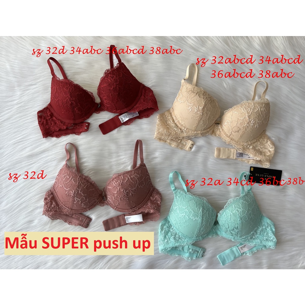 Áo Temple Lux xuất Úc 32A 32D 34CD 36D ren SUPER PUSH