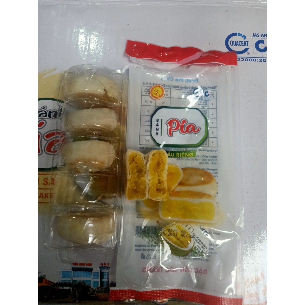 Bánh Pía Mi Ni Nhân Sầu Riêng, Lá Dứa Sầu Riêng 1 gói 5 chiếc - Sỉ lẻ toàn quốc