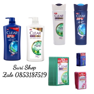Dầu gội và xã Clear bạc hà / clear men