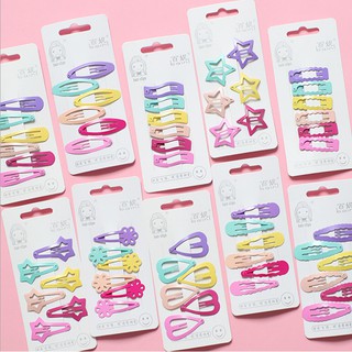 Set sáu cặp tóc sắc màu nhiều hình