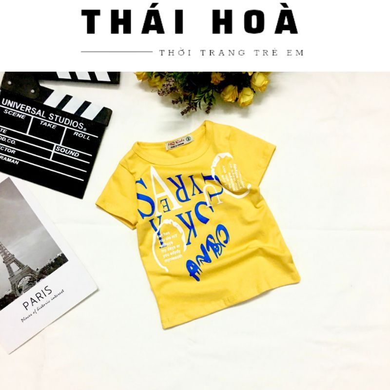 Áo thun in hình độc đáo cho bé trai  COTTON 4 CHIỀU  áo phông trẻ em trai chất liệu vải mềm mại không thô ráp