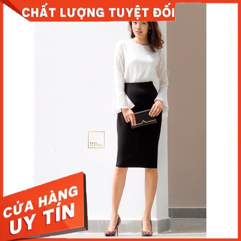 CHÂN VÁY CÔNG SỞ THUN ÔM ĐEN | BigBuy360 - bigbuy360.vn