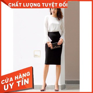 CHÂN VÁY CÔNG SỞ THUN ÔM ĐEN