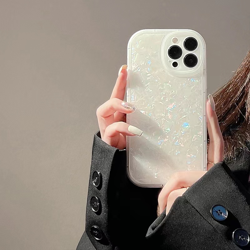 Phù Hợp Ốp Điện Thoại TPU Mềm Hình Oval Lấp Lánh Cho iPhone 13 13pro 13prm 11 7Plus 8Plus Xr XS 13 12 Pro Max