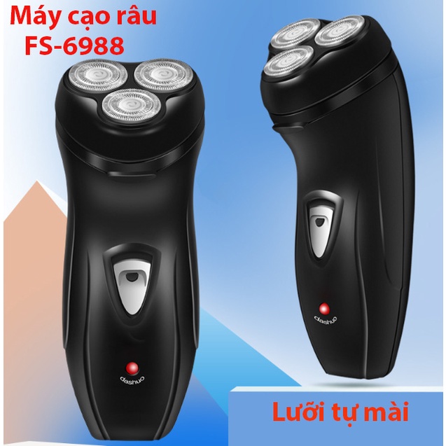 Xả kho - Máy cạo râu FS-6988 với bộ lưỡi kép tự mài giúp lưỡi luôn sắc bén - Dao cạo râu điện sạc pin hàng nội địa trung