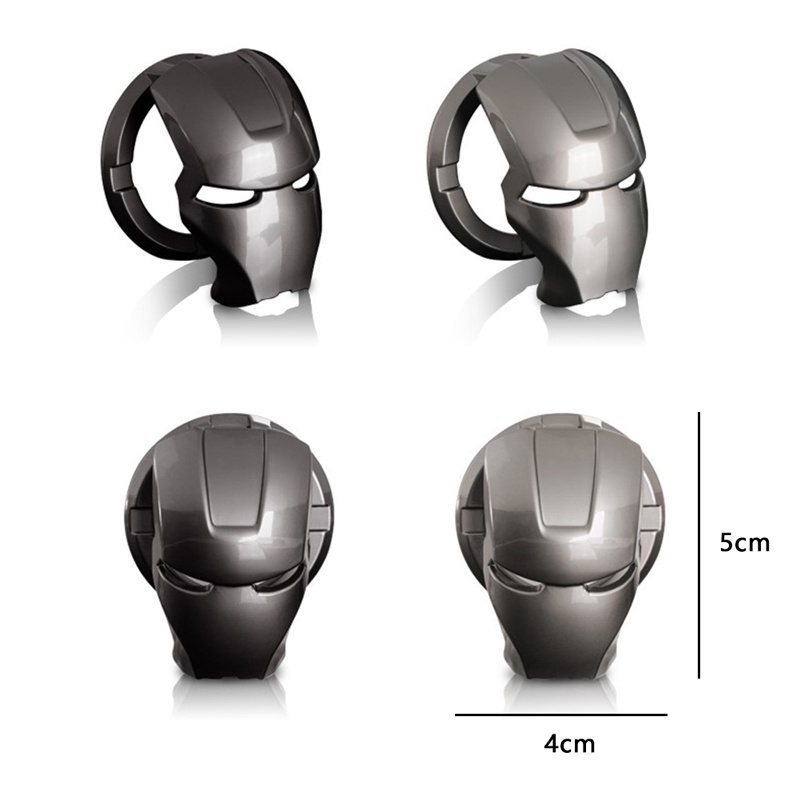 Nắp dán bảo vệ nút bấm khởi động xe hơi bằng kim loại hình Iron Man /Tiga Ultraman/Batman #yjteam67