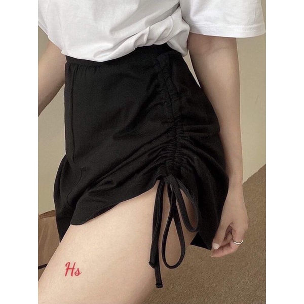 quần đùi lượn rút gấu 2 bên hs