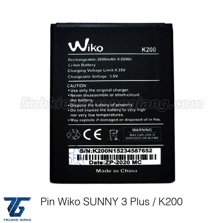 PIN WIKO SUNNY 3PLUS / K200 (2200mAh)