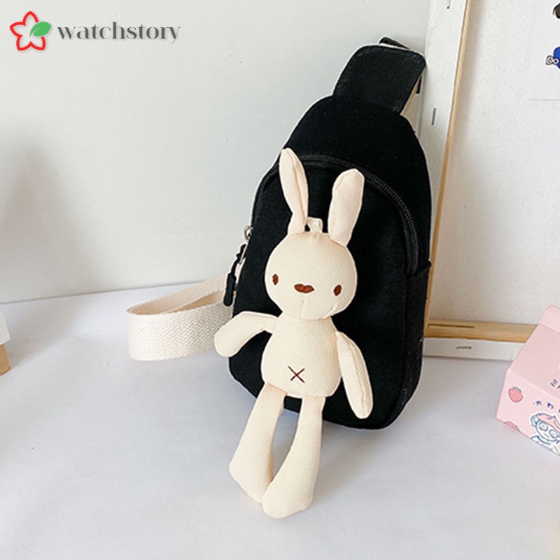 Túi đeo chéo thiết kế hình chú thỏ mini hoạt hình đáng yêu thời trang du lịch dành cho trẻ em
