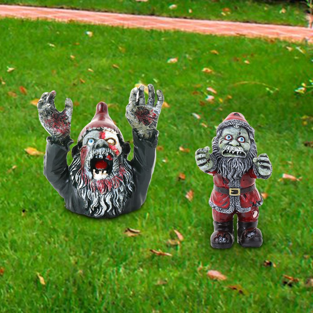 DAPHNE Resin Christmas Zombie Resin Statue Patio Sculpture Undead Horror Nightmare Figurine Garden Yard For Outdoor Decor Lawn Halloween Ornaments