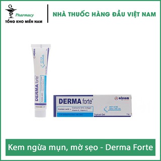Derma forte - kem ngừa mụn, mờ sẹo - tuýp 15 gam - tổng kho miềnnam