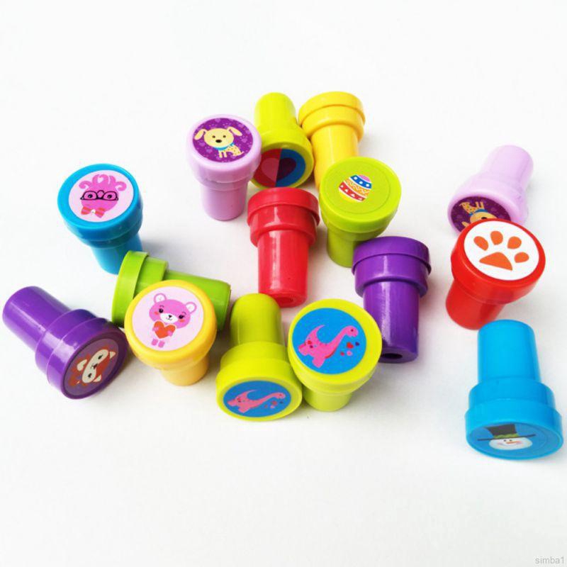 Set 10 Con Dấu Nhiều Kiểu Dáng Vui Nhộn Cho Bé