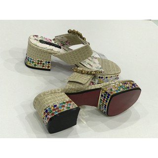 GIÀY SANDAL CAO GÓT ĐÍNH ĐÁ BAR STYLE