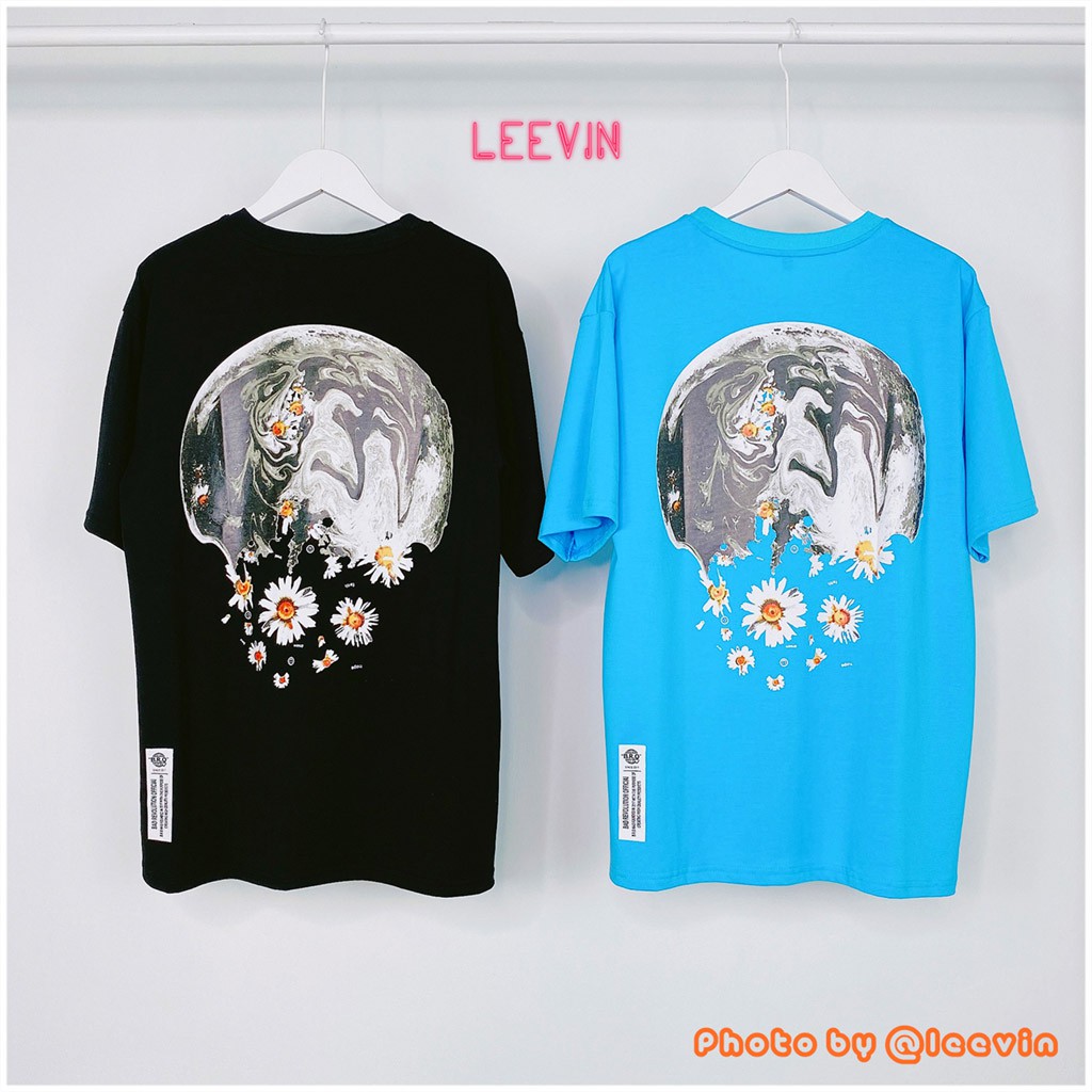Áo thun MOON DAISY BRO Mặt Trăng Hoa Cúc UNISEX OUTFITS Form rộng dài [TE-BA01] Leevin Store | BigBuy360 - bigbuy360.vn