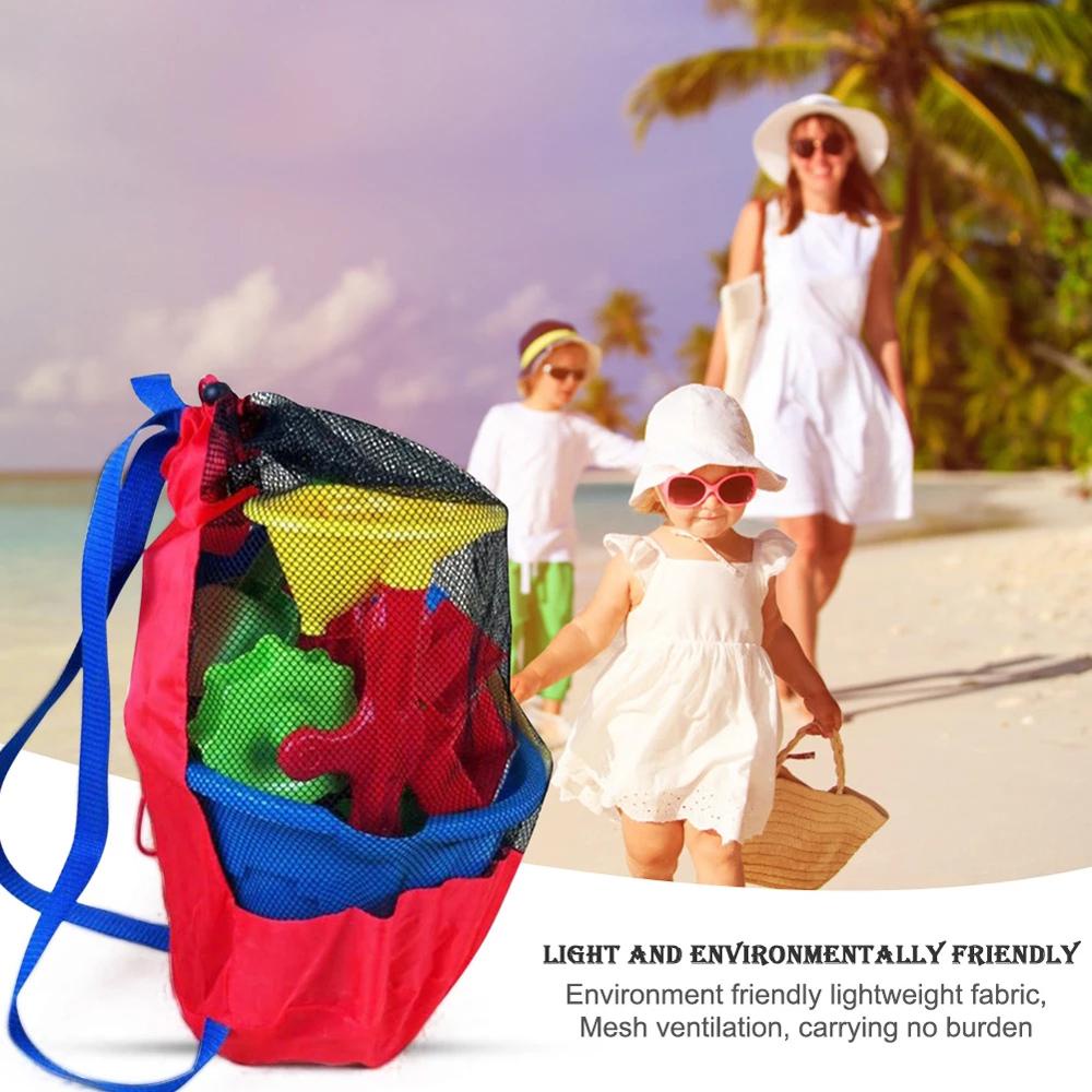 Ba Lô Lưới Đựng Đồ Chơi Đi Biển Bằng Nylon Chống Thấm Nước Có Thể Gấp Gọn Tiện Dụng AVALENTINE