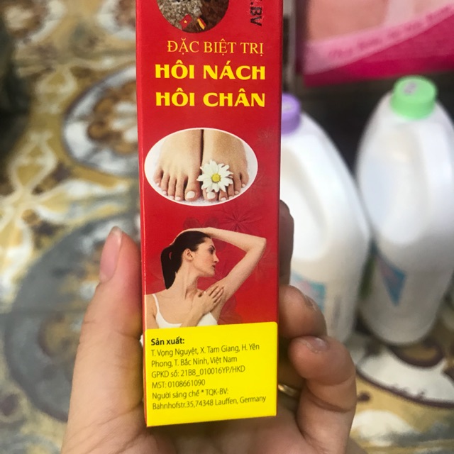 Xịt khử mùi hôi nách hôi chân 20ml, xịt khử mùi thảo dược thiên nhiên TQK