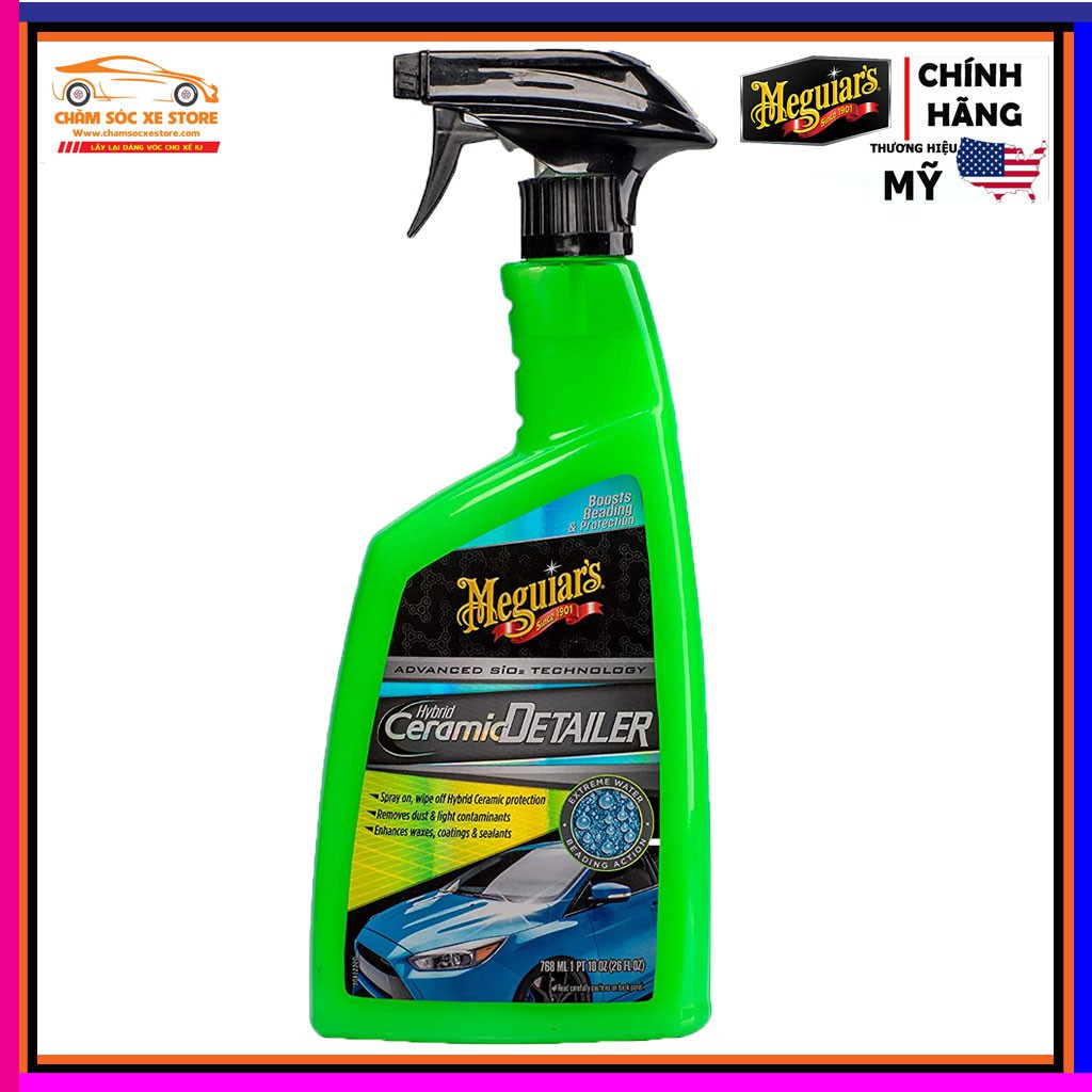 Dung dịch làm sạch và wax bóng sơn xe cao cấp - Meguiar's Hybrid Ceramic Detailer - G200526, 768ml chamsocxestore