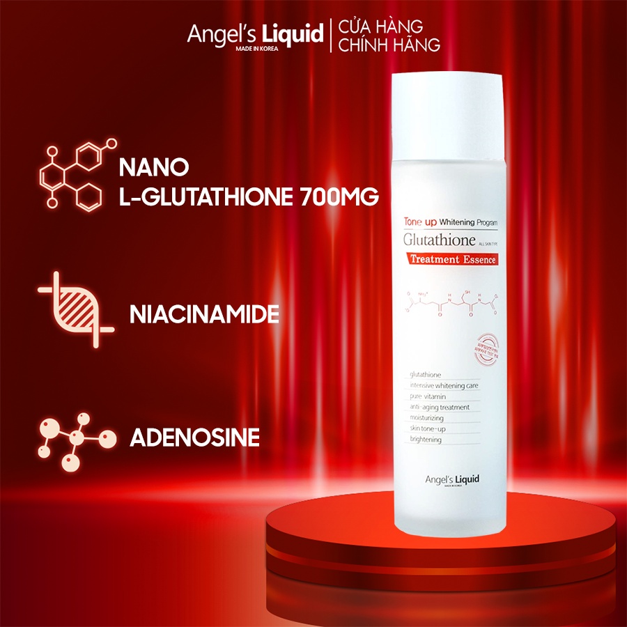 Nước Thần Dưỡng Trắng Da Cân Bằng Độ Ẩm Angel's Liquid Tone Up Whitening Program Glutathione Treatment Essence 150ml