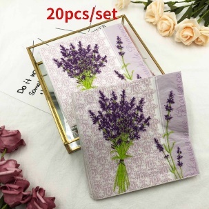 Set 20 Khăn Ăn In Họa Tiết Nhiều Màu Sắc Kích Thước 33 * 33cm