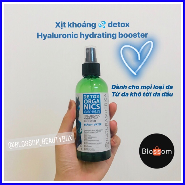 💦 Xịt khoáng Detox organics Beauty water Hyaluronic Hydrating booster Natura Siberica