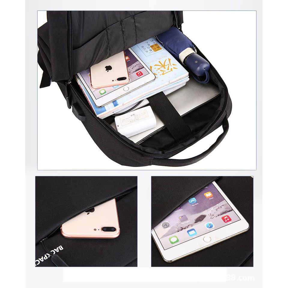 (Tặng kèm dây sạc) Balo laptop Backpack thời trang phong cách