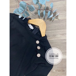 ⚡️BÁN SỈ⚡️Đầm body đen đuôi cá cúc ngực