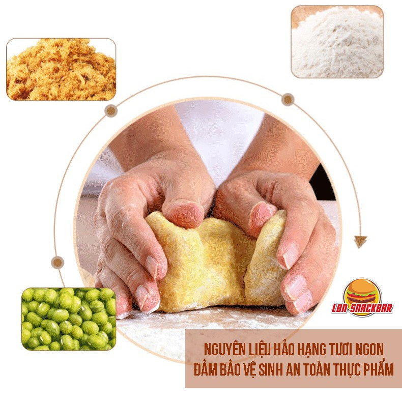 [COMBO 5 BÁNH] BÁNH RUỐC MẶN HỮU THẦN ĐẶC SẢN VỎ MỎNG NƯỚNG VÀNG RUỘM NHÂN DÀY THƠM MỀM XỐP 36G