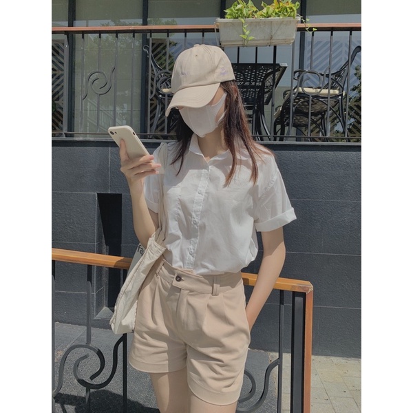 Áo sơ mi ngắn tay/dài tay Amie.ly [HÌNH THẬT,HÀNG CÓ SẴN]