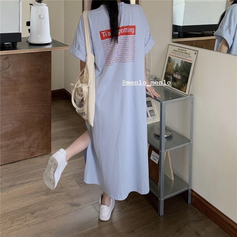 Đầm Xuông Dáng Dài Ulzzang Phong Cách Dành Cho Nữ
