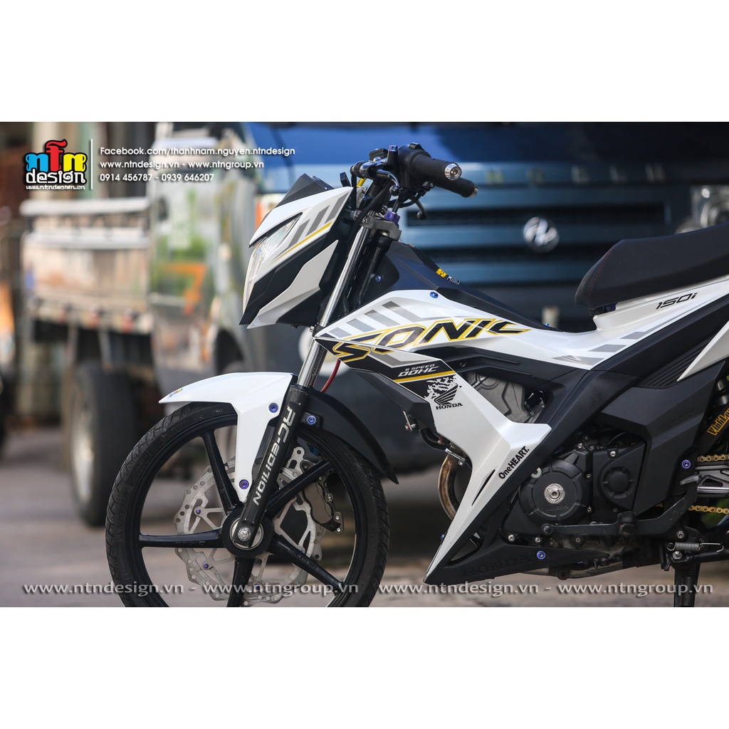 Tem rời Sonic trắng xám vàng