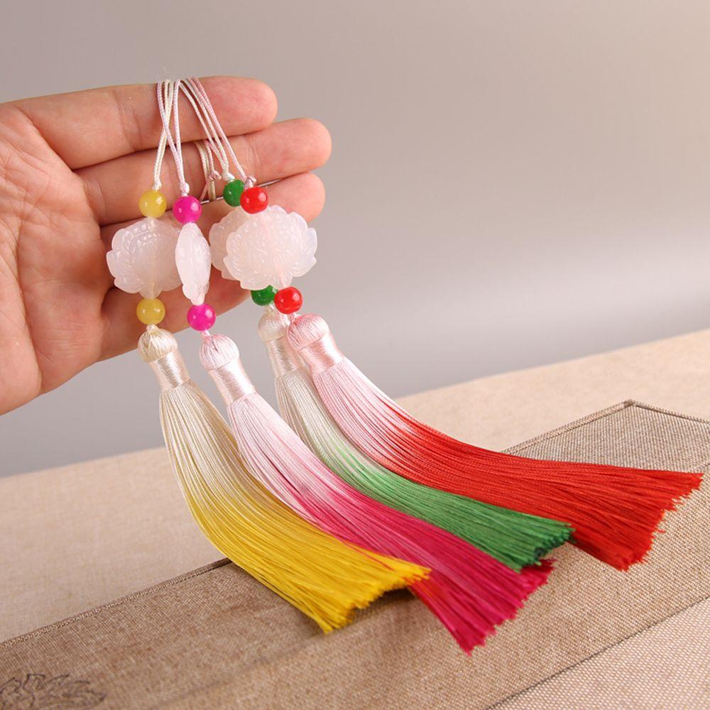 Phụ Kiện Mặt Dây Chuyền / Móc Khóa / Rèm Cửa Hình Hoa Sen Tua Rua DIY