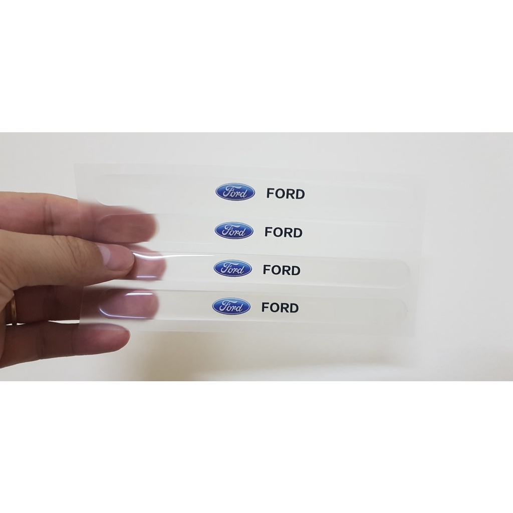 Bộ 10 miếng dán silicon tay, hõm , gương ô tô logo hãng xe Ford Ecosport, Escape, Everest, Ranger, Focus, Transit, Fiest