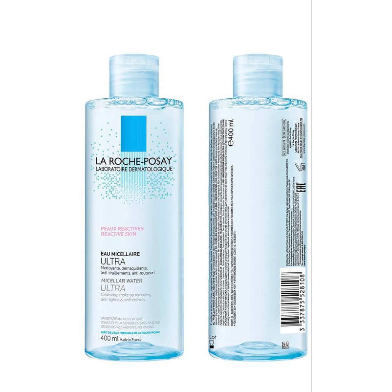 Nước tẩy trang La-Roche-Posay Eau Micellar Ultra Peaux Reactive 400ml cho da nhạy cảm