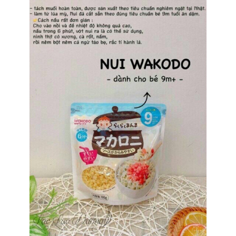 Mì Somen 5 / Udon 7 / Nui 9 Wakodo cho bé