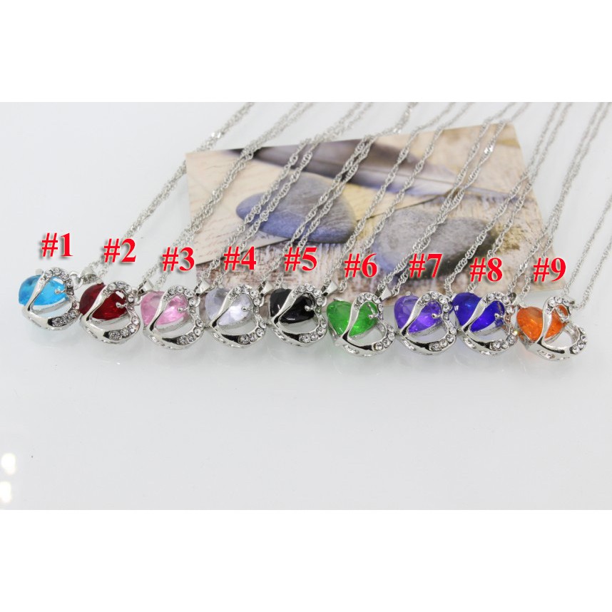 [Mã FAJGT8 giảm 15% đơn 99K] Vòng cổ 2 tim đính đá nhân tạo 9 màu TD20 | BigBuy360 - bigbuy360.vn