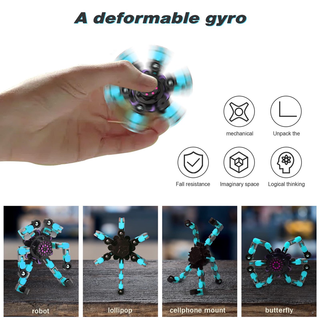 [Mã LIFE20KALL giảm 10% đơn 50K] Con quay spinner, con quay đồ chơi robot biến hình có thể làm giá đỡ điện thoại