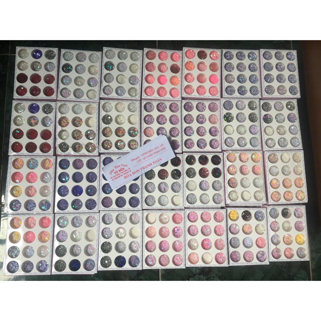 Set 12 Nhũ Mắt Makeup Glitter, Nail_sẵn Hàng Nhiều Mẫu Hot 2021