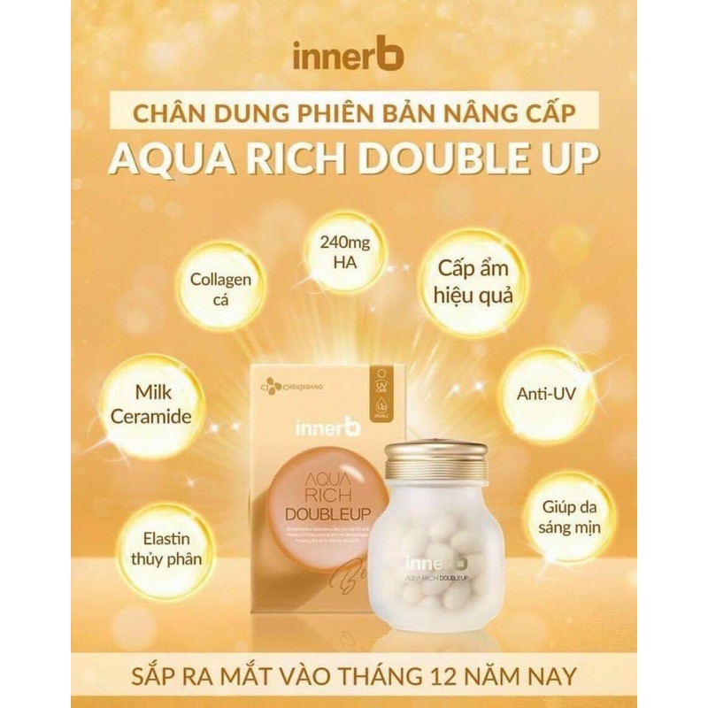 (70 viên mẫu mới) Viên cấp nước và collagen Innerb Aqua Rich | Thế Giới Skin Care