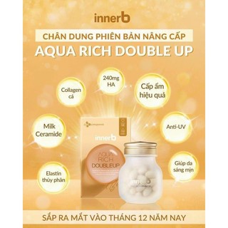 Viên cấp nước và collagen Innerb Aqua Ric mẫu mới hộp 70 Viên