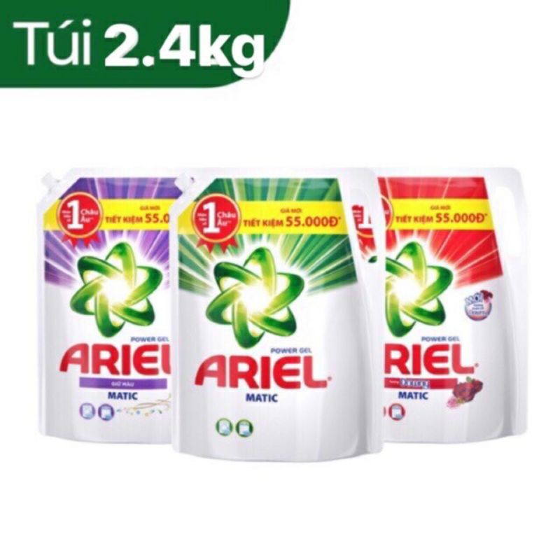 Túi Nước Giặt ARIEL MATIC 2.15kg và 2.4kg 3.25kg 3.6kg