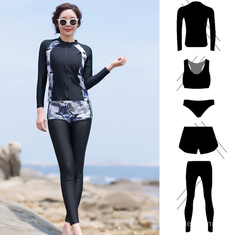 Bộ Đồ Bơi Tay Dài Chống Nắng / Tia Uv Thời Trang Cho Nữ