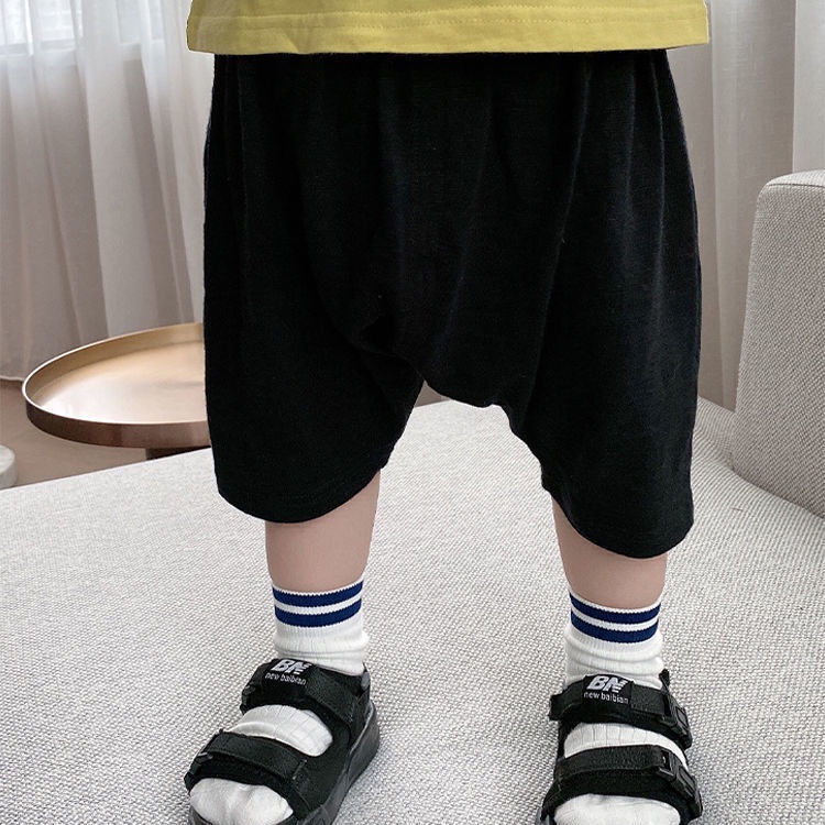 [Babycat Hàng Có Sẵn Bán Chạy Quần Short Harem Cotton Dáng Rộng Phong Cách Nhật Hàn Thời Trang Mùa Hè Giản Dị Dành Cho Bé Trai