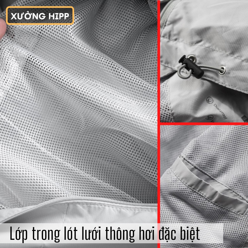 Áo khoác gió nam Muji Xuất Nhật 2 lớp Xưởng Hipp, có mũ tháo dời, chất vải dù nhập chống nước - 2KGM | BigBuy360 - bigbuy360.vn