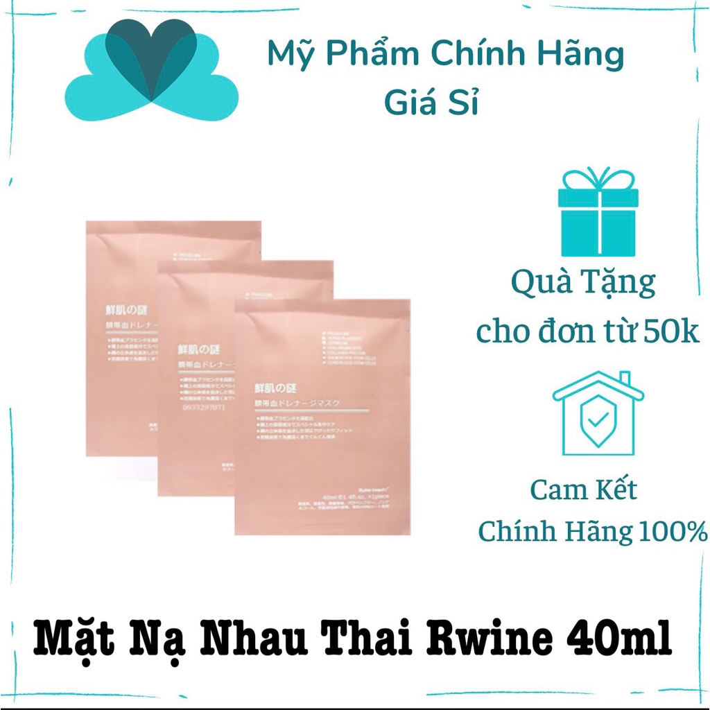 Mặt Nạ Nhau Thai Cuống Rốn Rwine Beauty Stem Cell Placenta Mask 40ml